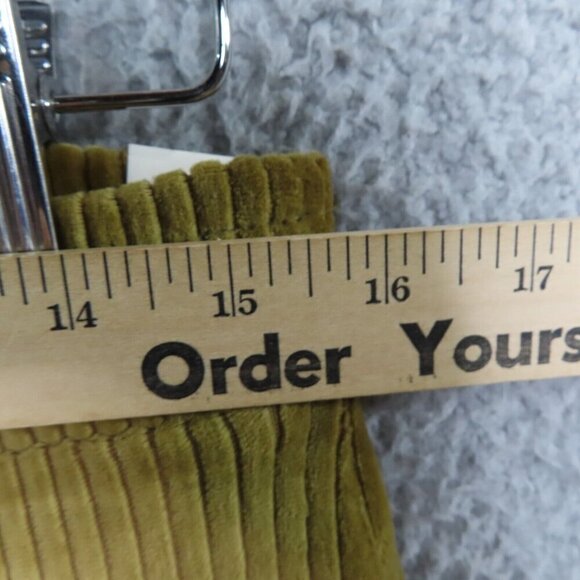 Aerie Flare Pants Large Regular Groove-On Velour High Waist Ribbed Gold NEW - Picture 6 of 11